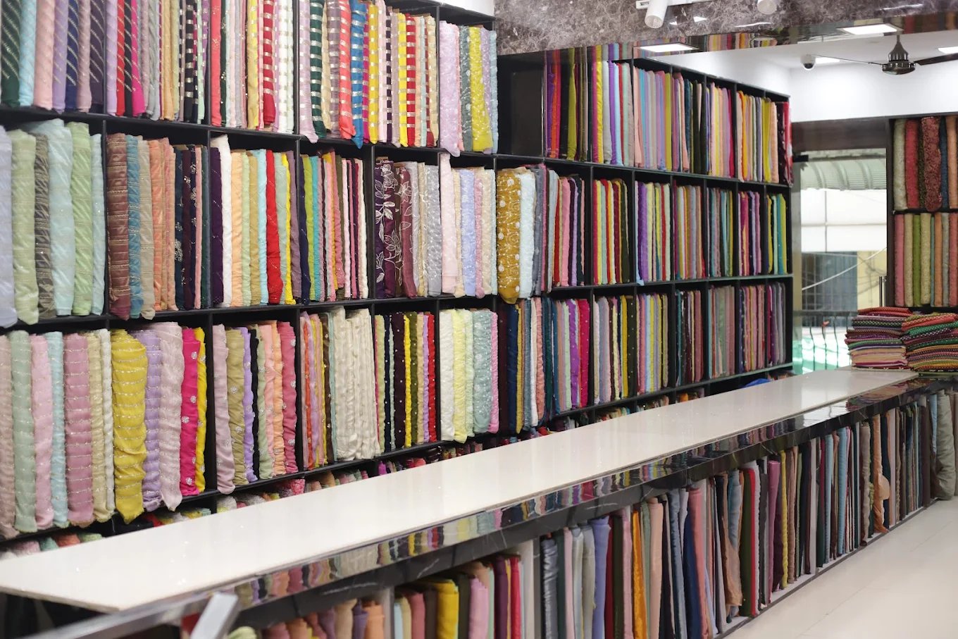 Rupam Saree fabric collection in store